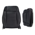 Front Driver Side Top Lean Back And Bottom Black Artificial Leather Seat Cover With Installation Holes Replacement For 