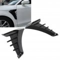 Hood Vents For Carsss Bonnet Cove Car Hood Vent Scoop Kit 2pcs Gloss Black Side Vent Trim Sticker Rubber Shark Gills