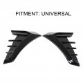 Hood Vents For Carsss Bonnet Cove Car Hood Vent Scoop Kit 2pcs Gloss Black Side Vent Trim Sticker Rubber Shark Gills
