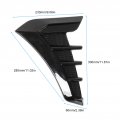 Hood Vents For Carsss Bonnet Cove Car Hood Vent Scoop Kit 2pcs Gloss Black Side Vent Trim Sticker Rubber Shark Gills