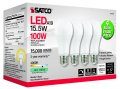 Satco S114 4 57 Inch 15 5w A19 Led Medium Base Replacement Lamp Pack Of 4 Color Temperature 4000 Finish Frosted