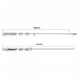 Uxcell 32 Inch Length 201 Stainless Steel Gate Pin Latch 10 5mm Dia Drop Rod For Double Drive