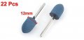 Uxcell 12mm Conical Head Blue Rubber Polishing Mounted Point 22 Pcs