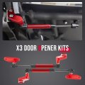 Kemimoto X3 Door Opener Kits Shocks Struts Compatible With 2017-2023 Can Am Maverick And Max Front Rear Doors Red