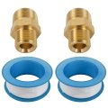 M22 Male To 3 8 Npt Hose Adapter Brass 4500psi Pressure Washer Fitting Replacement Parts With Teflon Tape 2 Pack 