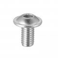Uxcell Flanged Button Head Socket Cap Screws M6 12mm Hex Drive 304 Stainless Steel Fasteners Bolts Fully Threaded Machine Screw