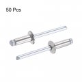 Uxcell Blind Rivets 304 Stainless Steel 5mm Diameter 13mm Grip Length Silver 50pcs