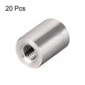 Uxcell M3 Round Connector Nuts 304 Stainless Steel Coupling Nut 8mm 0 31inch Length Pack Of 20
