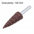 Uxcell 16mm Cone Shape Abrasive Flap Wheel 1 4 Shank For Deburring Sanding Polishing 120 Grit 5 Pcs