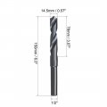 Uxcell 14 5mm Reduced Shank Drill Bit Hss 6542 Black Oxide With 1 2 Inch Straight