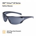 3m Virtua 11848-00000-20 Gray Polycarbonate Standard Safety Glasses 99 9 Uv Protection Wrap Around Frame 1 Pair