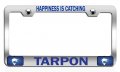 Happiness Is Catching Tarpon Fishing Chrome Metal License Plate Frame Tag Holder M73 