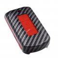 2-layers Protection Hybrid Combo Carbon Key Fob Cover With Keychain For Mitsubishi Lancer Asx Outlander 3 Buttons