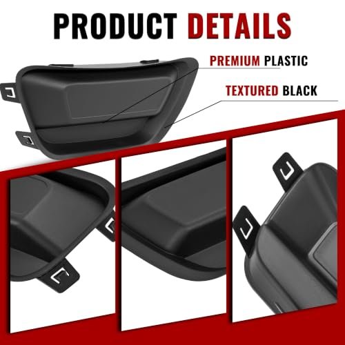 Hecasa Fog Light Bezel For 2015-2020 Chevy Chevrolet Colorado