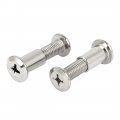 Uxcell M8x25mm Metal Phillips Countersunk Head Screw Bolts Dowel Nuts 10 Pcs