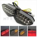 Httmt- Led Smoke Tail Light Compatible With Yamah Yzf R6 2003-2005 R6s 06-08 Motorcycle Integrated Turn Brake
