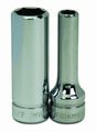 Bd-616 1 2 In Deep 6 Point Socket 3 8 Drive Chrome Vanadium Steel Polished Finish 