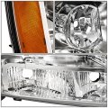 Halogen Model Factory Style Headlight Lamps Assembly And Tool Kits Compatible With Chevy Tahoe Suburban 1500 2500 Avalanche