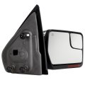 Right Side Towing Mirror For 2004 2014 Ford F150 Pickup Power Adjusted Heated With Turn Signal Puddle Light And Chrome Cap 