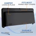 Recpro Rv Range Vent Exterior Cover With Locking Damper Black