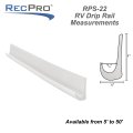 Recpro Rv Pvc Plastic Rain Gutter Adhesive Backing Included Flexible Drip Rail Molding 25 Black