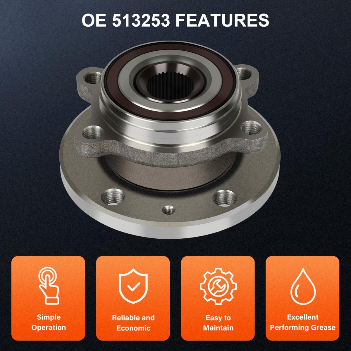 Front Wheel Hub And Bearing Assembly 513253 For Volkswagen Jetta Golf Gti Passat Tiguan Audi A3 Tt Rear Axle With Abs Sensor