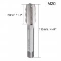 Uxcell Metric Machine Thread Tap M20 X 2 5 High Speed Steel Screw Taps Straight Flutes Threading Tapping Tool