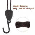 Uxcell 2pcs 1 8 4mm Ratchet Rope Hanger With Metal Gears 16 4ft 5meter Tie Down Strap Ratcheting Pulley System Bungee Cord For