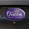 The Queen Is Here Crown Royalty Oval Tow Trailer Hitch Cover Plug Insert