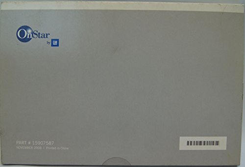 Gm Onstar Owners Manual Kit New 15907587 November 2008