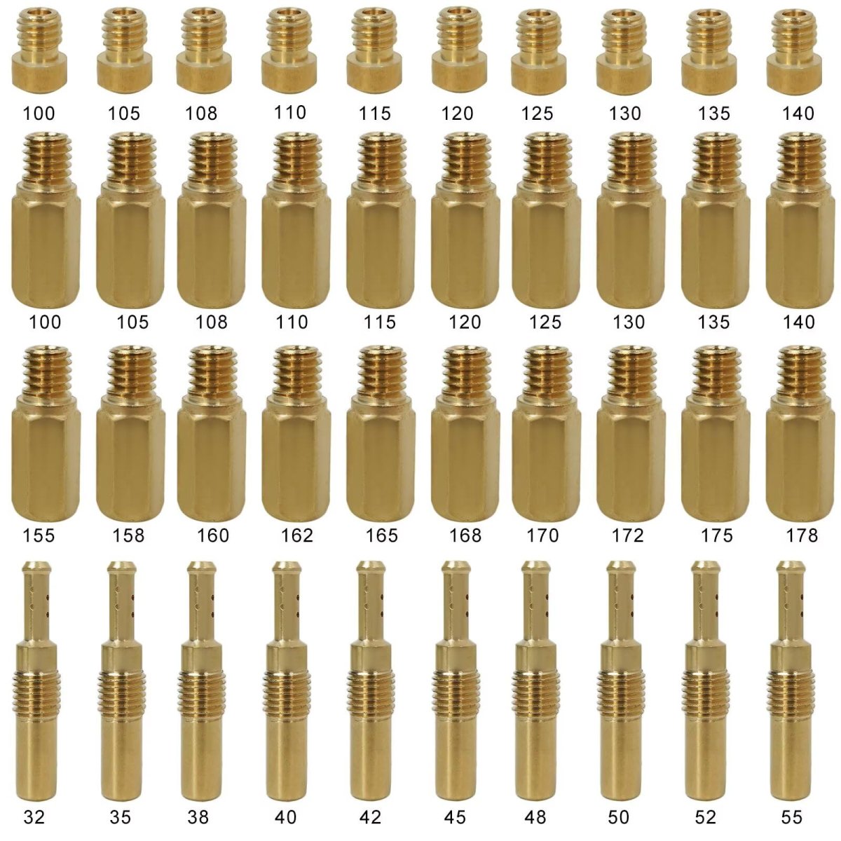 40pcs Carburetor Main Jet Slow Pilot Kit For Pwk Keihin Oko Cvk Crab Replaces Scl-2018090002-zh-t-01 Scl-2018090002-zh-t-02
