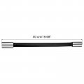 Uxcell 2pcs Foaming Extension Tube Faucet Lengthen Extender Sink Drain Bathroom Flexible Water Hose Adapter Black 50cm