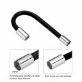Uxcell 2pcs Foaming Extension Tube Faucet Lengthen Extender Sink Drain Bathroom Flexible Water Hose Adapter Black 50cm