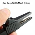 Uxcell Alligator Clips Battery Electrical Clamp 30a Black With 4mm Banana Jack Socket