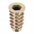 Uxcell Furniture Threaded Insert Nuts Zinc Alloy M6 Internal Threads 19mm Length 30pcs