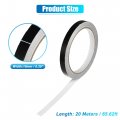 0 39 Width 65 62ft Long Decorative Strips Waterproof Reflective Tape Sticker Warning For Car Motorcycle Boat Black 10mm 20m