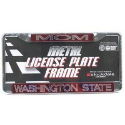 Wsu Cougars Metal Mom Inlaid Acrylic License Plate Frame
