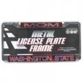 Wsu Cougars Metal Mom Inlaid Acrylic License Plate Frame 