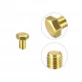 Uxcell Brass Hex Bolts M5x8mm 10pcs Fully Thread Grade 4 8 Solid Hexagon Head Bolt Machine Screws For Machinery