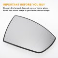 Car Rearview Right Passenger Side Mirror Glass Replacement W Backing Plate Asherical Heated White For Ford Grand C-max