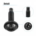 X Autohaux Hard Top Torx Screws Bolts For Jeep Wrangler 2007-2018 Extra Long Automotive Replacement Stainless Steel Black 6pcs