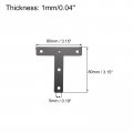 Uxcell T Shape Bracket 80x80x1mm Carbon Steel Flat Repair Plates For Joint Fastener Furniture Construction 24pcs With Screws