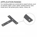 Uxcell T Shape Bracket 80x80x1mm Carbon Steel Flat Repair Plates For Joint Fastener Furniture Construction 24pcs With Screws