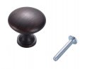 East West Consolidated 61693-25 Mushroom Kitchen Bath Cabinet Knobs Oil Rubbed Bronze 1 4 Pack Of 25 