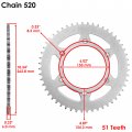 Caltric Steel O-ring Drive Chain Sprocket Kit Compatible With Honda Crf450x 2005-2016