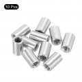 Uxcell 10pcs M4 Round Connector Nuts 304 Stainless Steel Coupling 10mm 0 39 Length Sleeve Rod Bar Stud Nut For Bracket