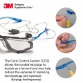 3m Safety Glasses Virtua Ccs Ansi Z87 Anti-fog Indoor Outdoor Mirrored Lens Blue Frame Corded Ear Plug Control System Removable