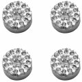 Lfparts Premium Diamond Sparkle Crystal Bling Covers And Screws For License Plate Frame Clear Crystals 