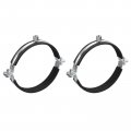 168-172mm Rigid Pipe Strap Clamps Carbon Steel Bracket Tube Clip M8 M10 Nut Size For Water 2 Pcs 