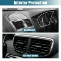 X Autohaux 5m 16 4ft Car Interior Trim Strip Line Sticker Door Dashboard Chrome Plated Air Outlet Universal Plating Silver Tone